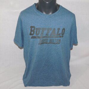 Buffalo David Bitton Mens 2XL Blue Gray Spellout T shirt